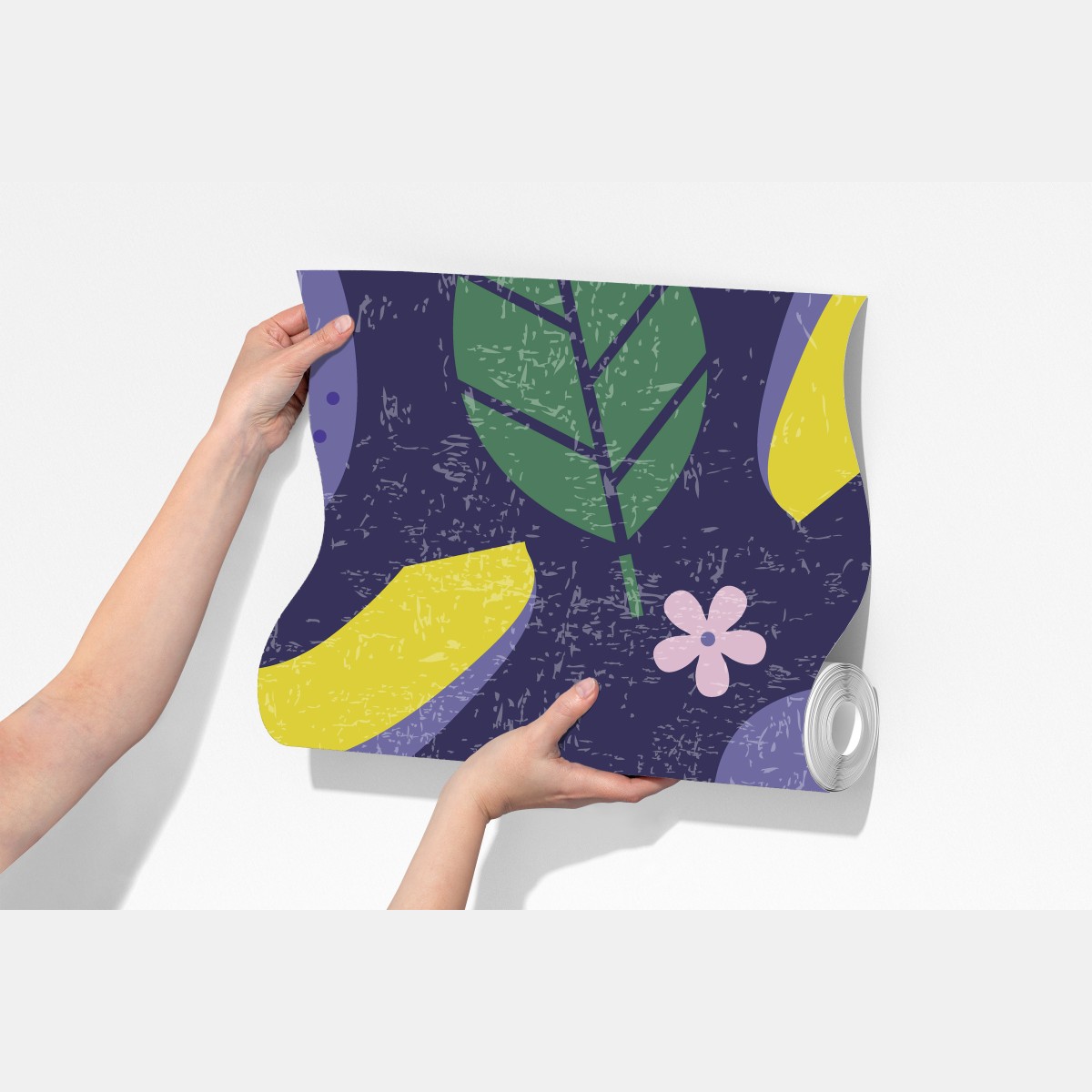 Fototapeta radosny wzór ze śliwkami i liśćmi – Wallissimo® Fototapeta radosny wzór ze śliwkami i liśćmi – Wallissimo®