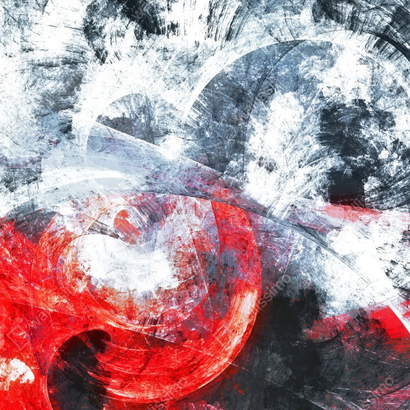 Fototapeta dynamiczna czerwona i biała abstrakcyjna kompozycja – Wallissimo® Fototapeta dynamiczna czerwona i biała abstrakcyjna kompozycja – Wallissimo®