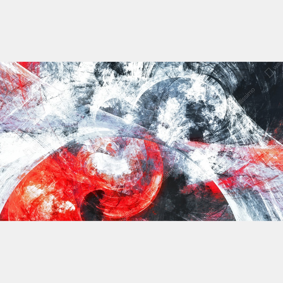 Fototapeta dynamiczna czerwona i biała abstrakcyjna kompozycja – Wallissimo® Fototapeta dynamiczna czerwona i biała abstrakcyjna kompozycja – Wallissimo®