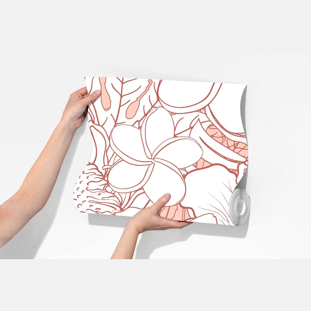 Fototapeta delikatny koralowy wzór kwiatowy – Wallissimo® Fototapeta delikatny koralowy wzór kwiatowy – Wallissimo®