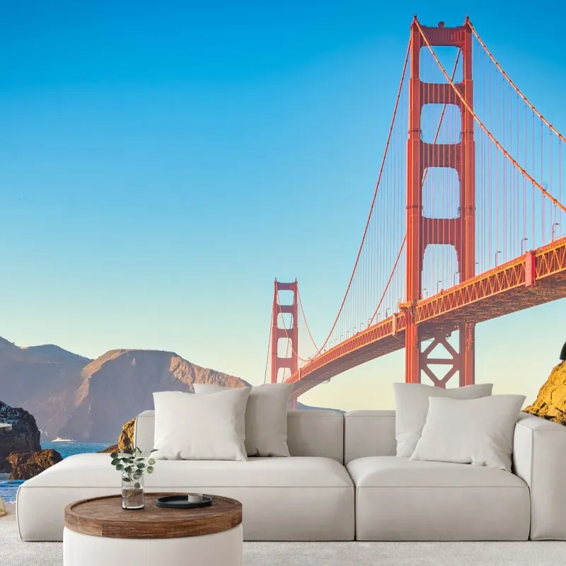 Wall mural golden gate bridge at San Francisco Bay