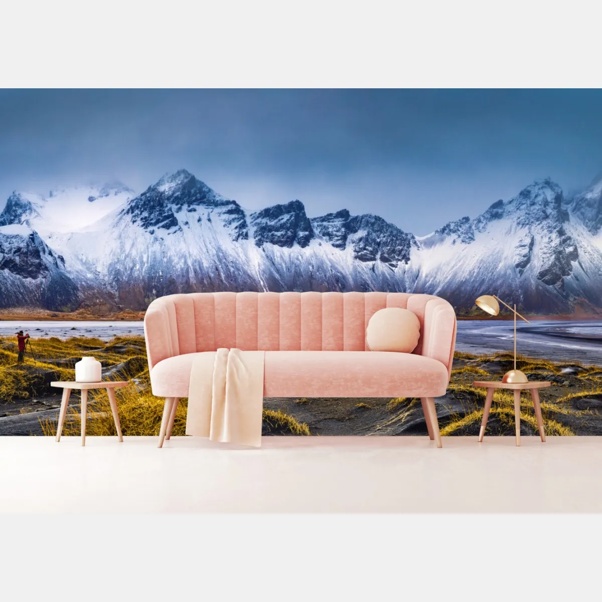 Fototapeta panorama Vestrahorn na Stokksnes – Wallissimo® Fototapeta panorama Vestrahorn na Stokksnes – Wallissimo®