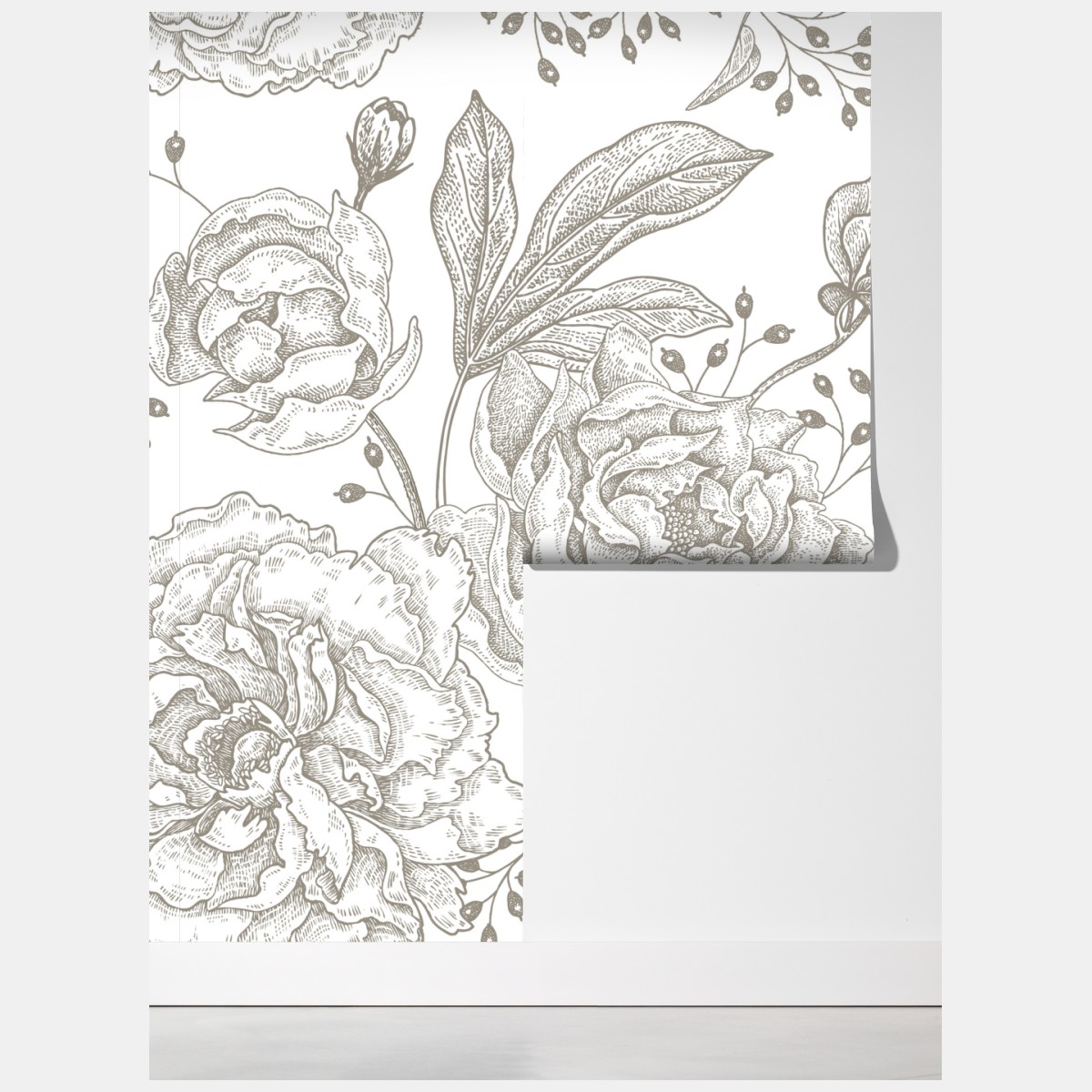 Fototapeta delikatny botaniczny wzór kwiatowy w stylu vintage – Wallissimo® Fototapeta delikatny botaniczny wzór kwiatowy w stylu vintage – Wallissimo®