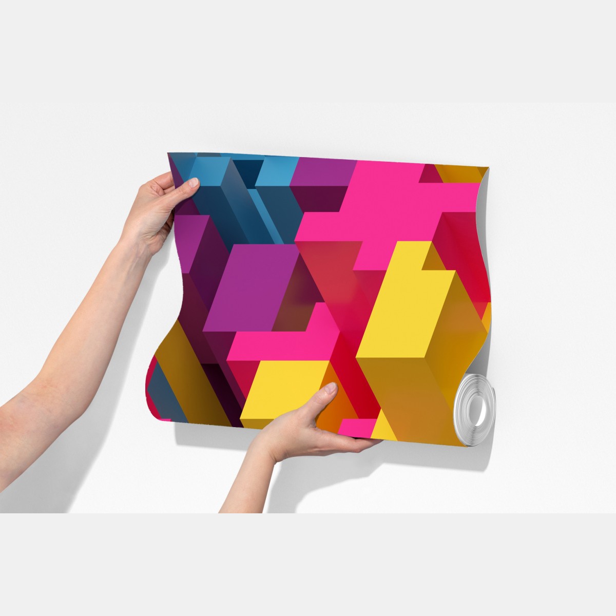 Fototapeta kolorowy wzór voxel 3d – Wallissimo® Fototapeta kolorowy wzór voxel 3d – Wallissimo®