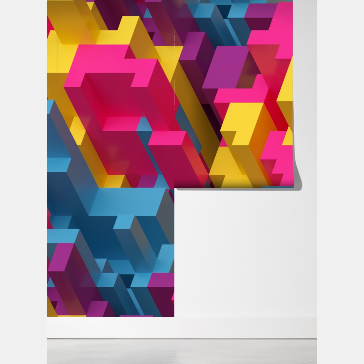 Fototapeta kolorowy wzór voxel 3d – Wallissimo® Fototapeta kolorowy wzór voxel 3d – Wallissimo®