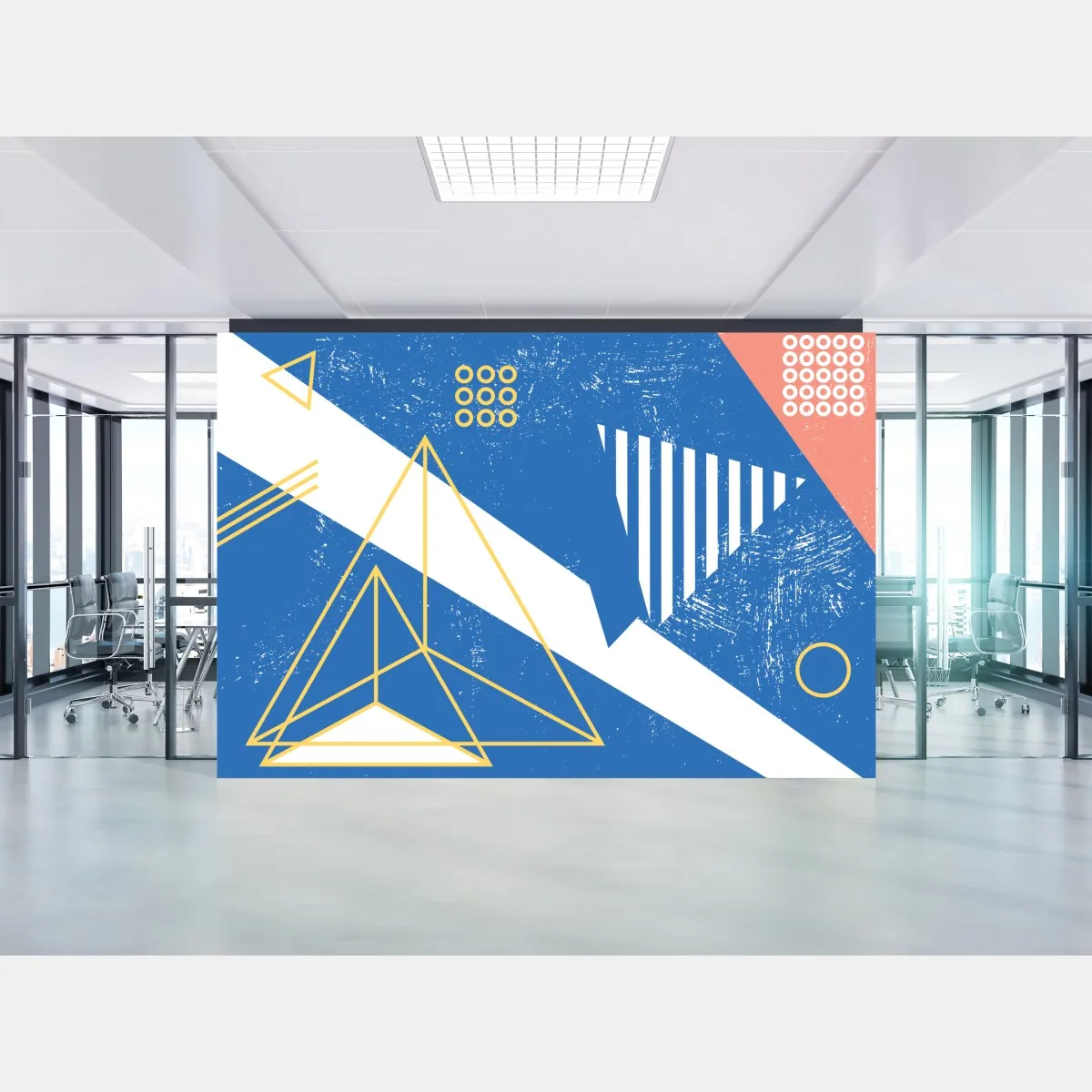 Fototapeta geometryczna abstrakcja w odcieniach niebieskiego – Wallissimo® Fototapeta geometryczna abstrakcja w odcieniach niebieskiego – Wallissimo®