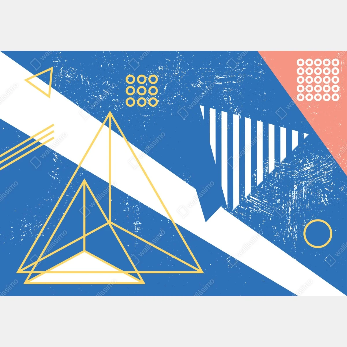 Fototapeta geometryczna abstrakcja w odcieniach niebieskiego – Wallissimo® Fototapeta geometryczna abstrakcja w odcieniach niebieskiego – Wallissimo®