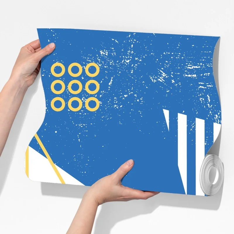 Fototapeta geometryczna abstrakcja w odcieniach niebieskiego – Wallissimo® Fototapeta geometryczna abstrakcja w odcieniach niebieskiego – Wallissimo®