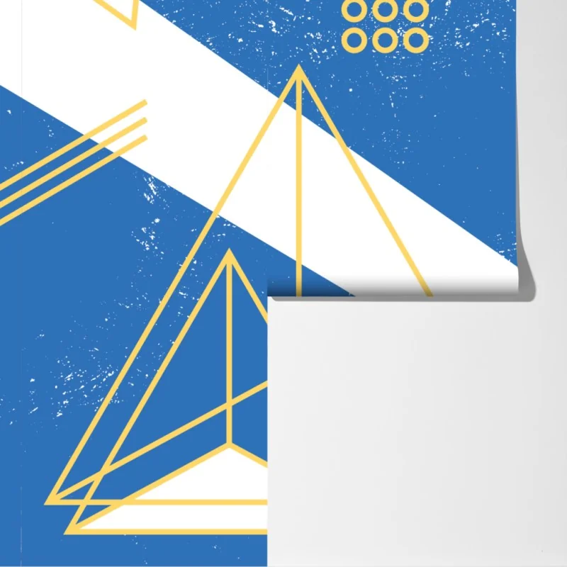 Fototapeta geometryczna abstrakcja w odcieniach niebieskiego – Wallissimo® Fototapeta geometryczna abstrakcja w odcieniach niebieskiego – Wallissimo®