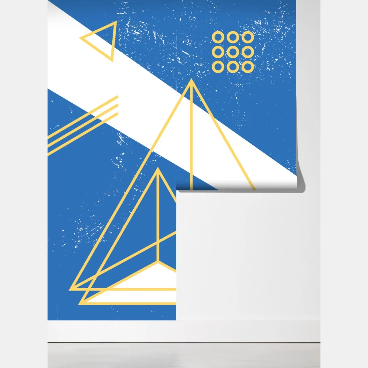 Fototapeta geometryczna abstrakcja w odcieniach niebieskiego – Wallissimo® Fototapeta geometryczna abstrakcja w odcieniach niebieskiego – Wallissimo®