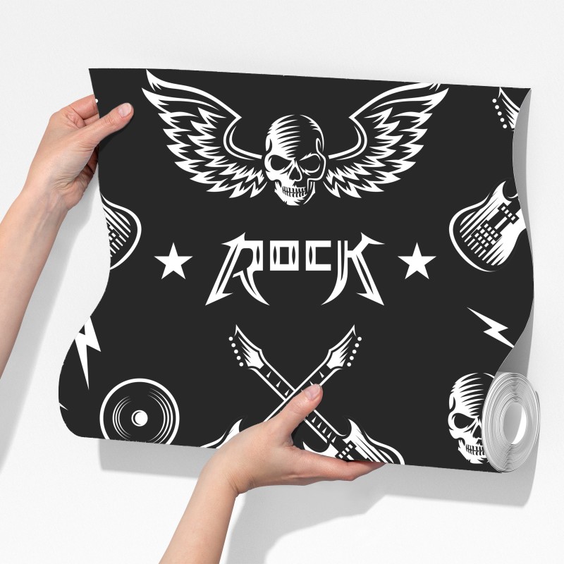Fototapeta bezszwowy wzór rockowych ikon – Wallissimo® Fototapeta bezszwowy wzór rockowych ikon – Wallissimo®