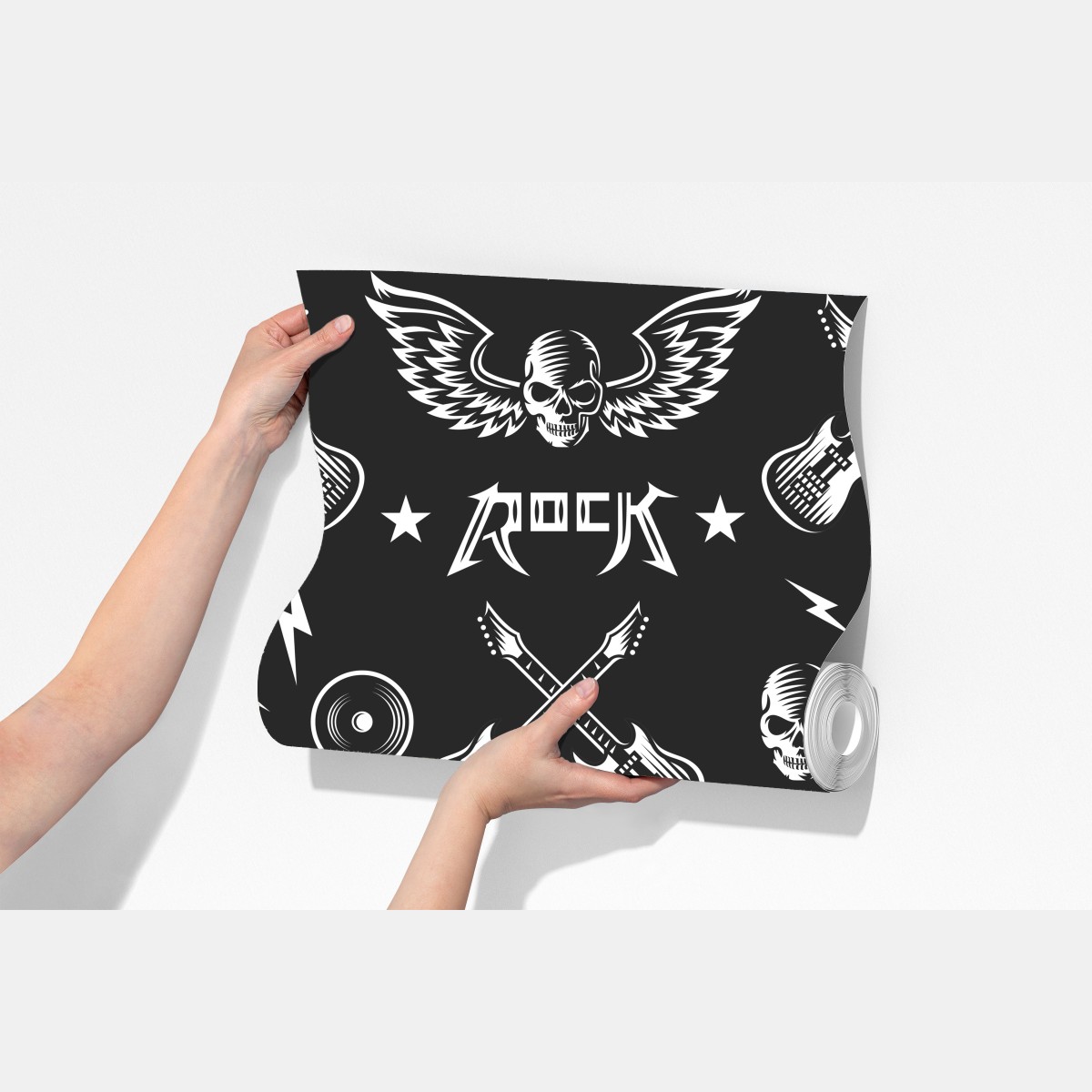 Fototapeta bezszwowy wzór rockowych ikon – Wallissimo® Fototapeta bezszwowy wzór rockowych ikon – Wallissimo®