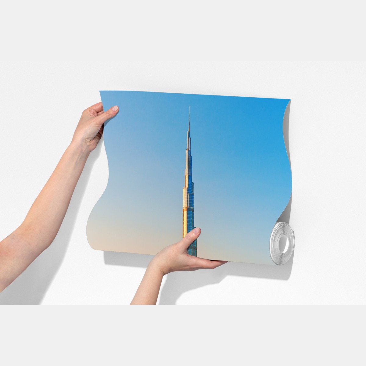 Fototapeta panorama Dubaju o złotej godzinie – Wallissimo® Fototapeta panorama Dubaju o złotej godzinie – Wallissimo®