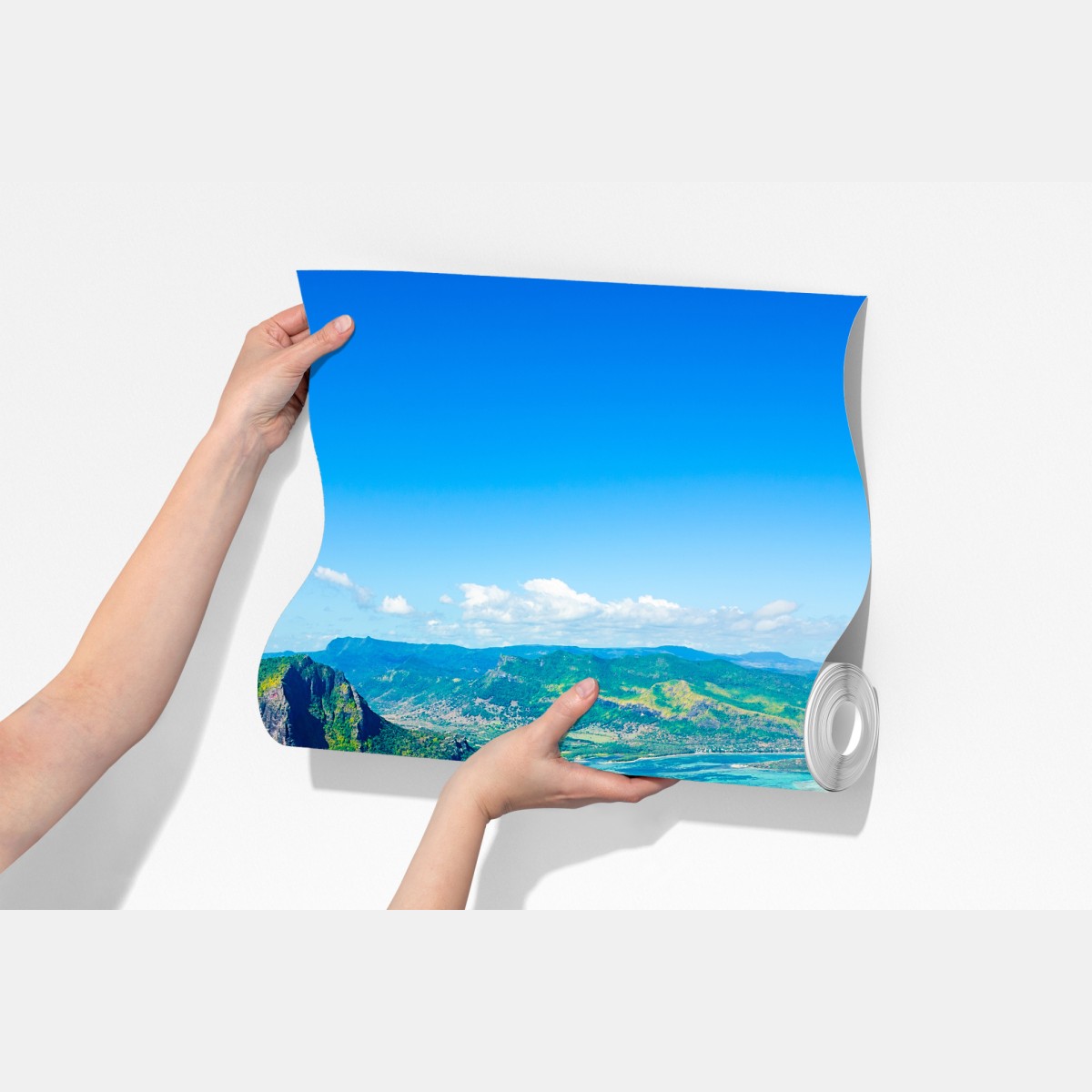 Fototapeta Le Morne turkusowa laguna panorama – Wallissimo® Fototapeta Le Morne turkusowa laguna panorama – Wallissimo®