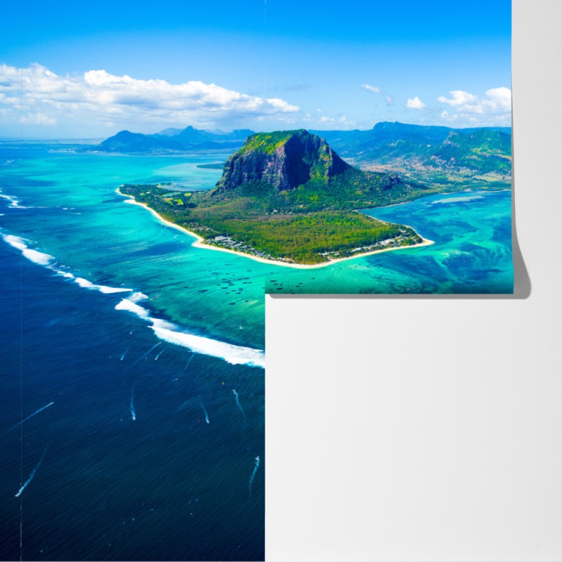 Fototapeta panorama Le Morne nad laguną Mauritiusa – Wallissimo® Fototapeta panorama Le Morne nad laguną Mauritiusa – Wallissimo®