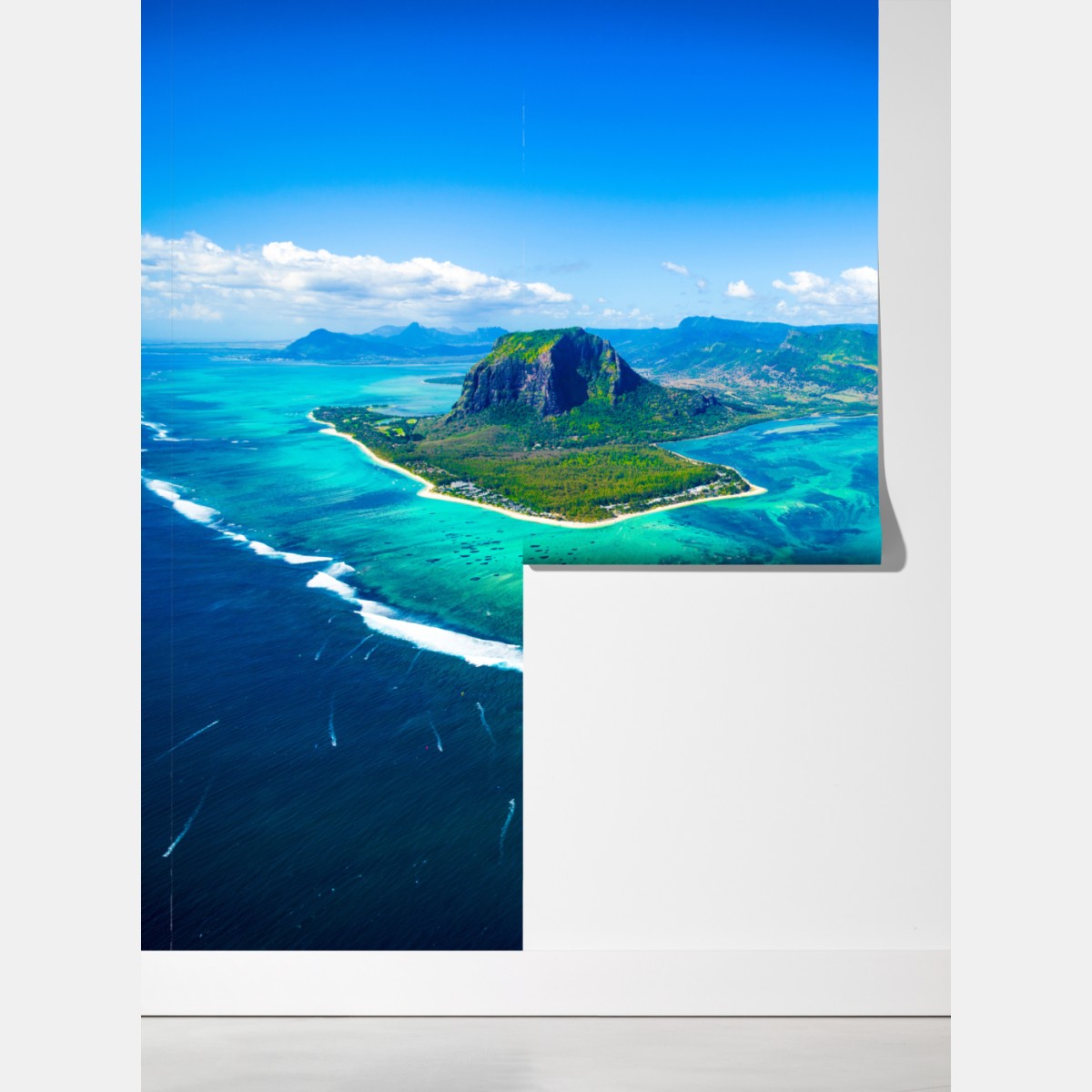 Fototapeta panorama Le Morne nad laguną Mauritiusa – Wallissimo® Fototapeta panorama Le Morne nad laguną Mauritiusa – Wallissimo®