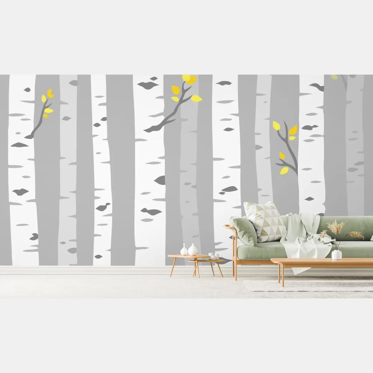 Fototapeta skandynawski las brzóz – Wallissimo® Fototapeta skandynawski las brzóz – Wallissimo®