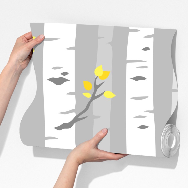 Fototapeta skandynawski las brzóz – Wallissimo® Fototapeta skandynawski las brzóz – Wallissimo®