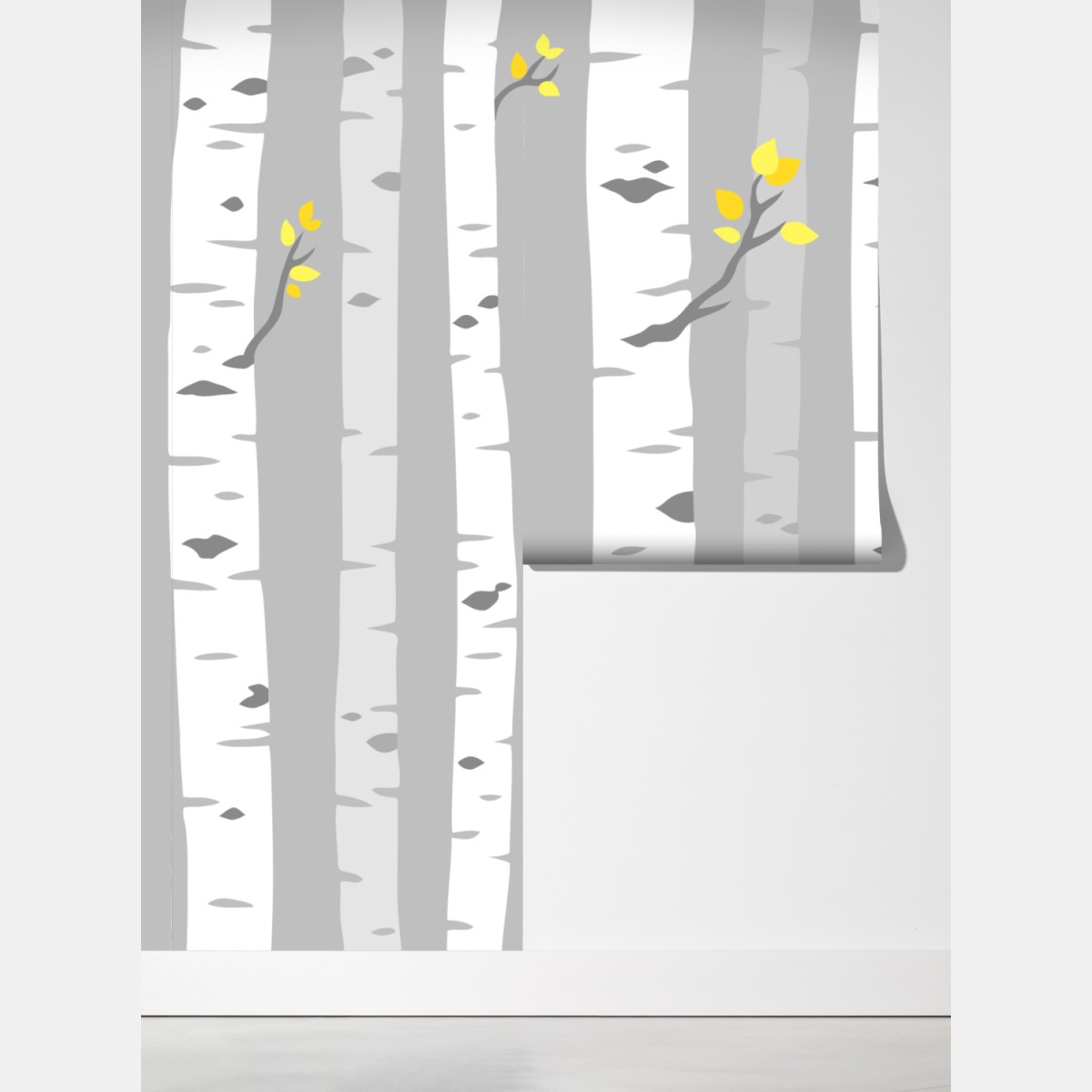 Fototapeta skandynawski las brzóz – Wallissimo® Fototapeta skandynawski las brzóz – Wallissimo®