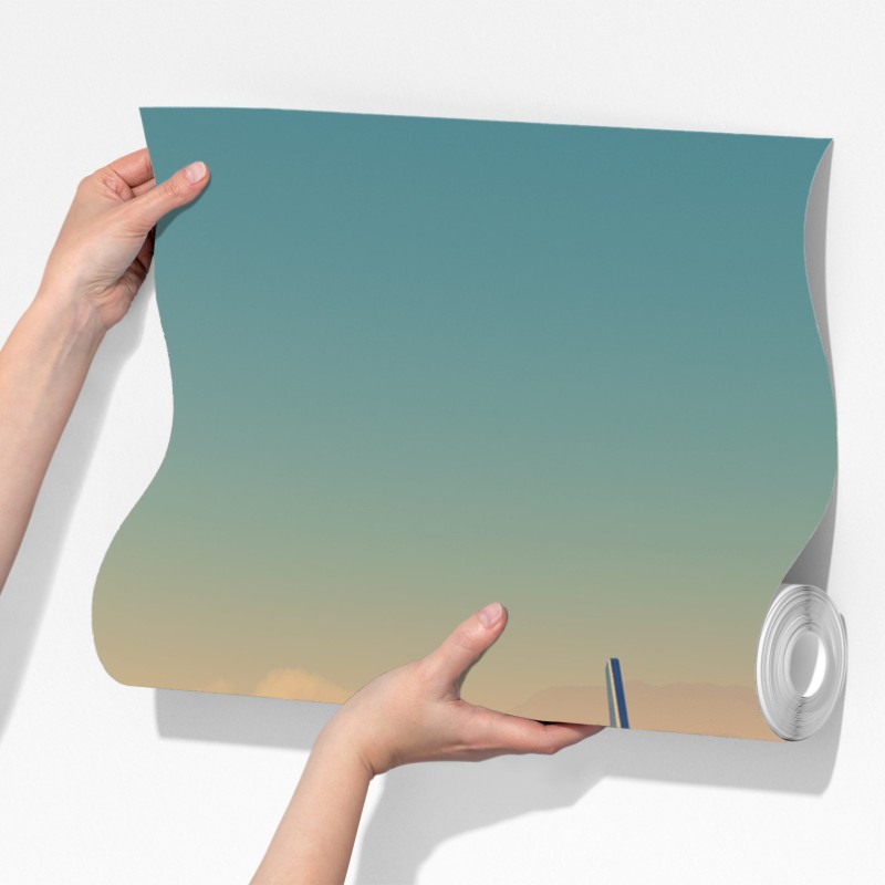 Fototapeta samolot nad chmurami o wschodzie słońca – Wallissimo® Fototapeta samolot nad chmurami o wschodzie słońca – Wallissimo®