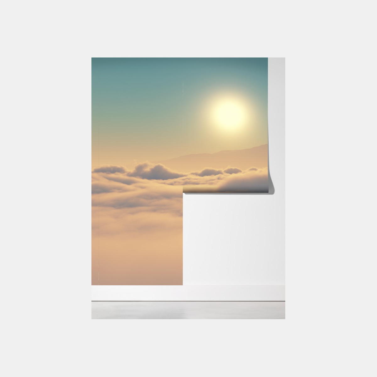 Fototapeta samolot nad chmurami o wschodzie słońca – Wallissimo® Fototapeta samolot nad chmurami o wschodzie słońca – Wallissimo®