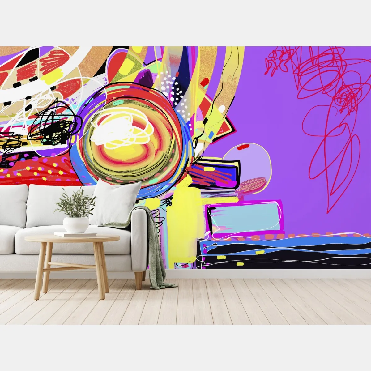 Fototapeta żywa fioletowa kompozycja abstrakcyjna – Wallissimo® Fototapeta żywa fioletowa kompozycja abstrakcyjna – Wallissimo®