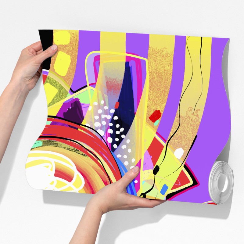 Fototapeta żywa fioletowa kompozycja abstrakcyjna – Wallissimo® Fototapeta żywa fioletowa kompozycja abstrakcyjna – Wallissimo®