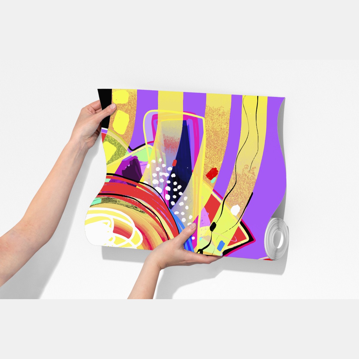 Fototapeta żywa fioletowa kompozycja abstrakcyjna – Wallissimo® Fototapeta żywa fioletowa kompozycja abstrakcyjna – Wallissimo®