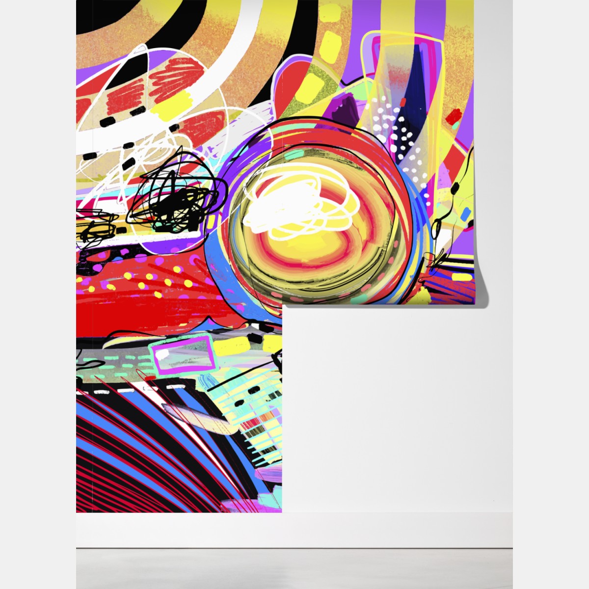 Fototapeta żywa fioletowa kompozycja abstrakcyjna – Wallissimo® Fototapeta żywa fioletowa kompozycja abstrakcyjna – Wallissimo®