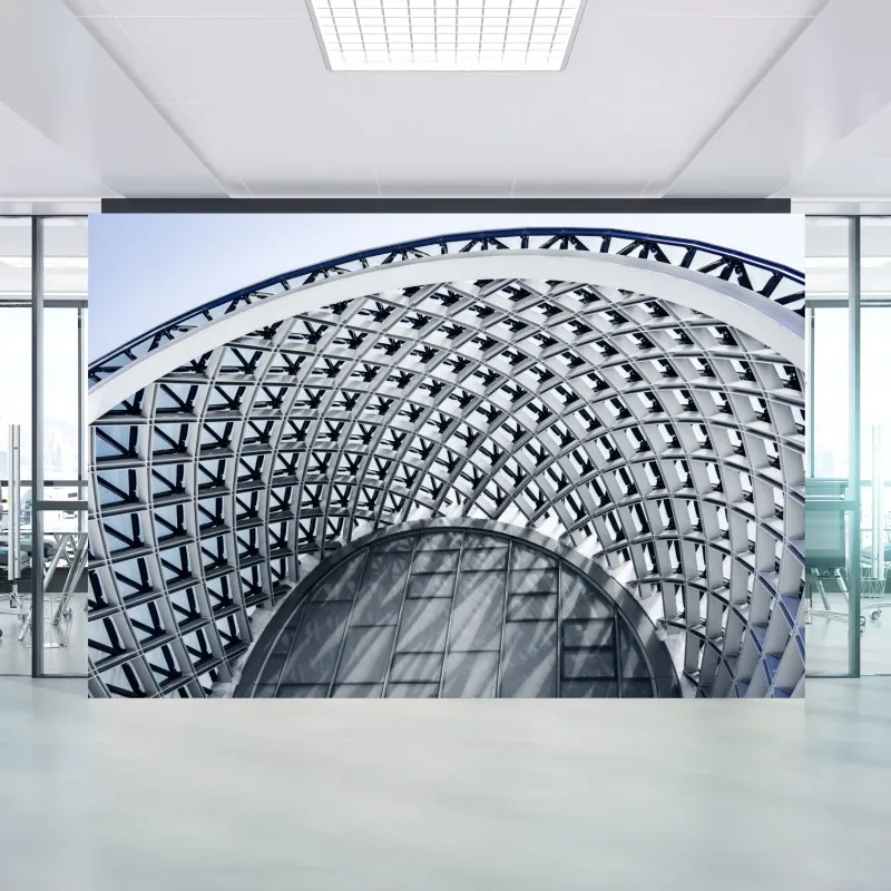 Wall mural geometric arch of modern architecture