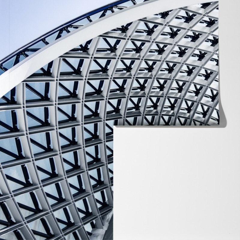 Fototapeta geometryczny łuk nowoczesnej architektury – Wallissimo® Fototapeta geometryczny łuk nowoczesnej architektury – Wallissimo®