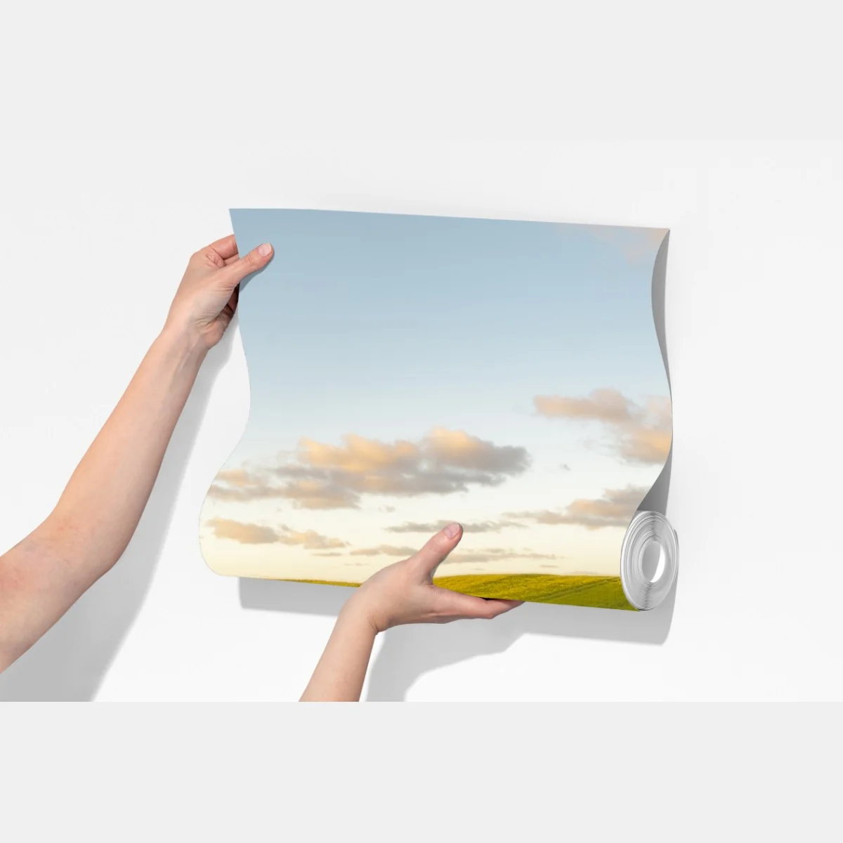 Fototapeta spokojna zielona łąka panorama – Wallissimo® Fototapeta spokojna zielona łąka panorama – Wallissimo®