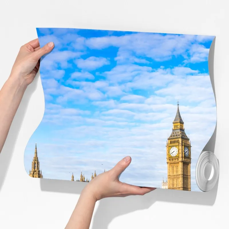 Fototapeta Londyn panorama nad rzeką z odbiciem – Wallissimo® Fototapeta Londyn panorama nad rzeką z odbiciem – Wallissimo®