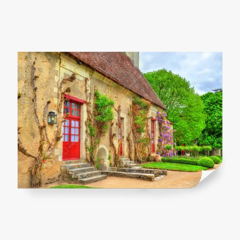 Wall mural charming cottage with wisteria in bloom