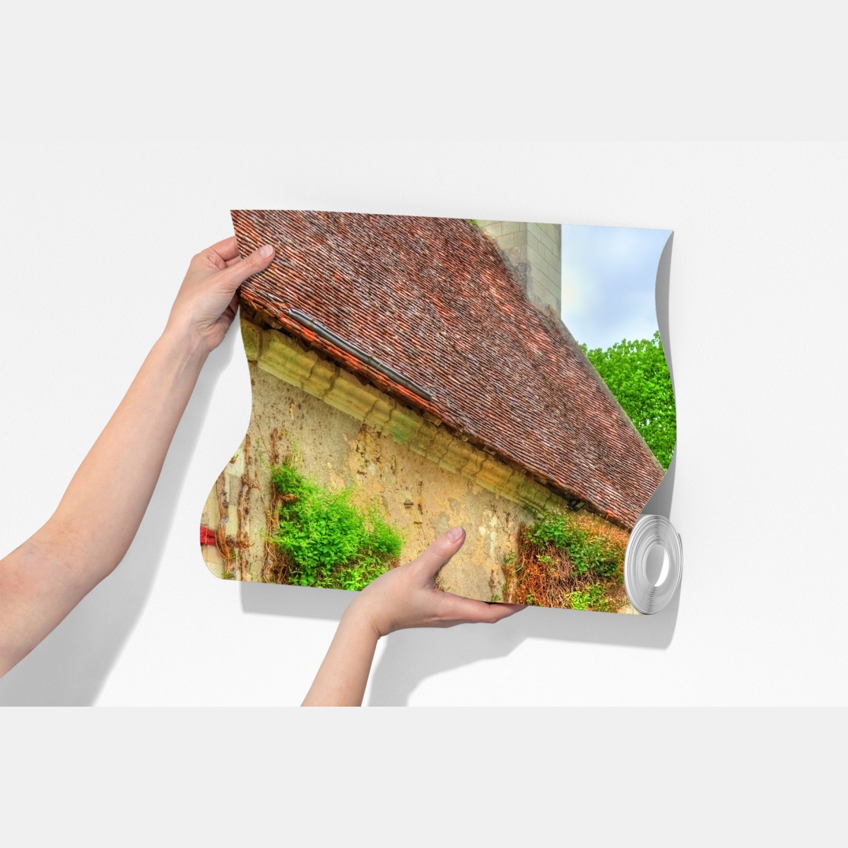 Fototapeta uroczy domek z kwitnącą glicynią – Wallissimo® Fototapeta uroczy domek z kwitnącą glicynią – Wallissimo®