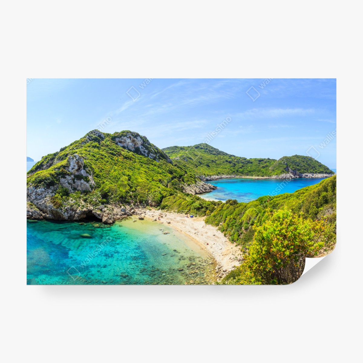 Fototapeta turkusowa zatoka na wyspie – Wallissimo® Fototapeta turkusowa zatoka na wyspie – Wallissimo®