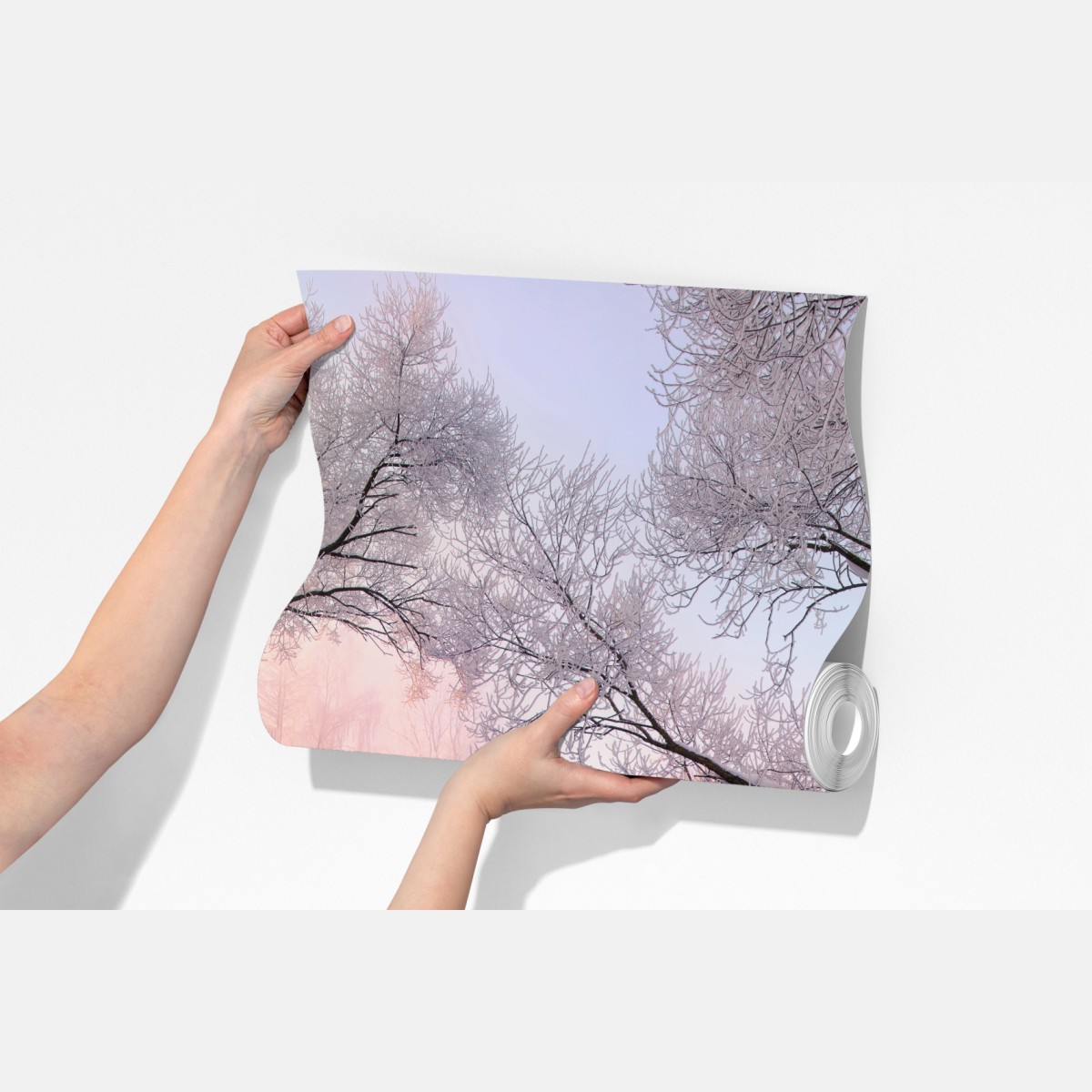 Fototapeta spokojny zimowy krajobraz nad rzeką – Wallissimo® Fototapeta spokojny zimowy krajobraz nad rzeką – Wallissimo®