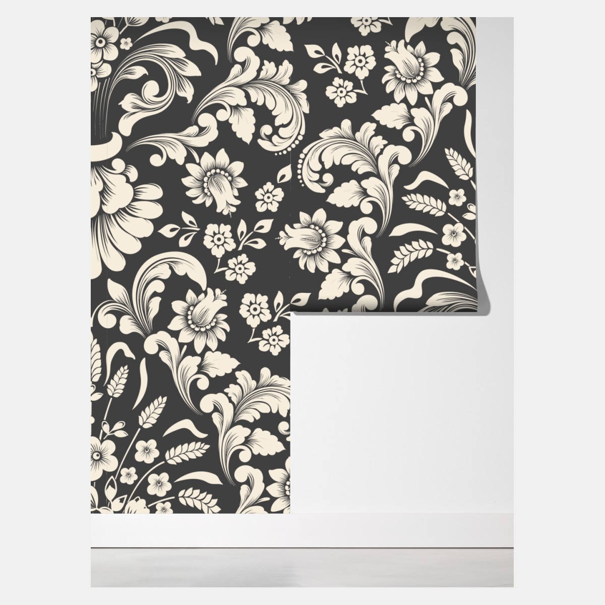 Fototapeta vintage kwiatowy wzór damask – Wallissimo® Fototapeta vintage kwiatowy wzór damask – Wallissimo®