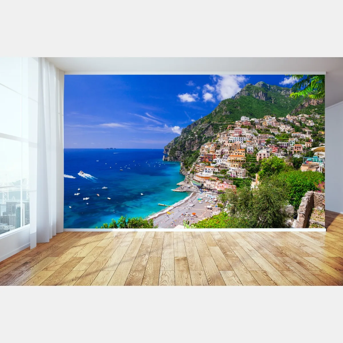 Fototapeta słoneczna panorama Positano na Wybrzeżu Amalfi – Wallissimo® Fototapeta słoneczna panorama Positano na Wybrzeżu Amalfi – Wallissimo®
