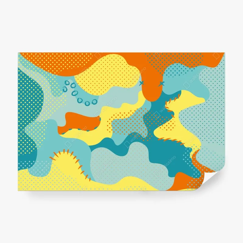 Wall mural vibrant abstract pop-art composition