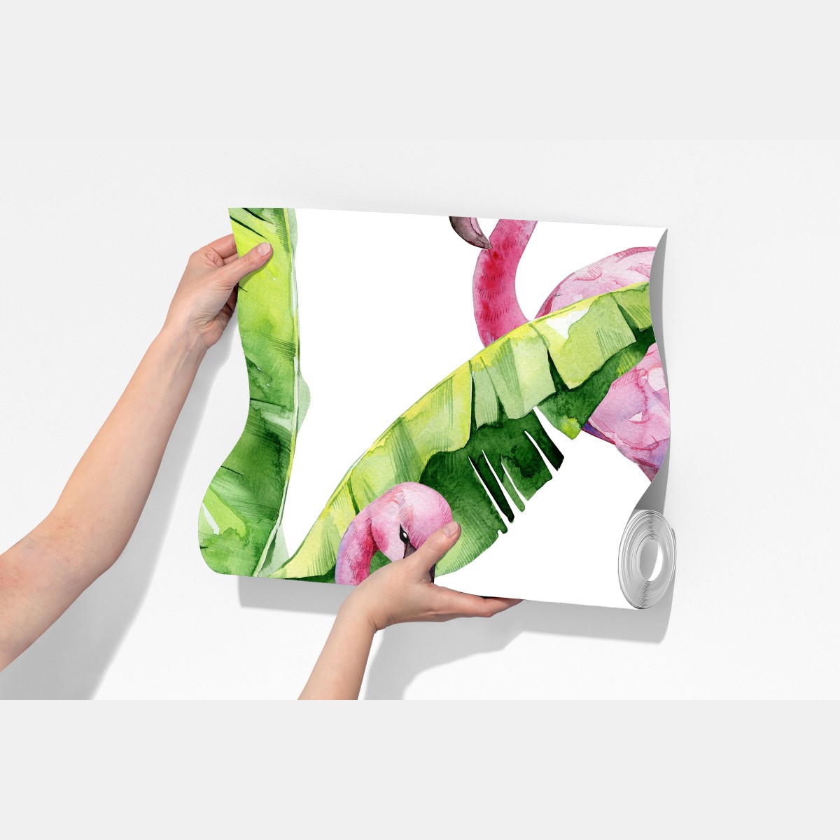 Fototapeta różowy flaming w akwareli – Wallissimo® Fototapeta różowy flaming w akwareli – Wallissimo®