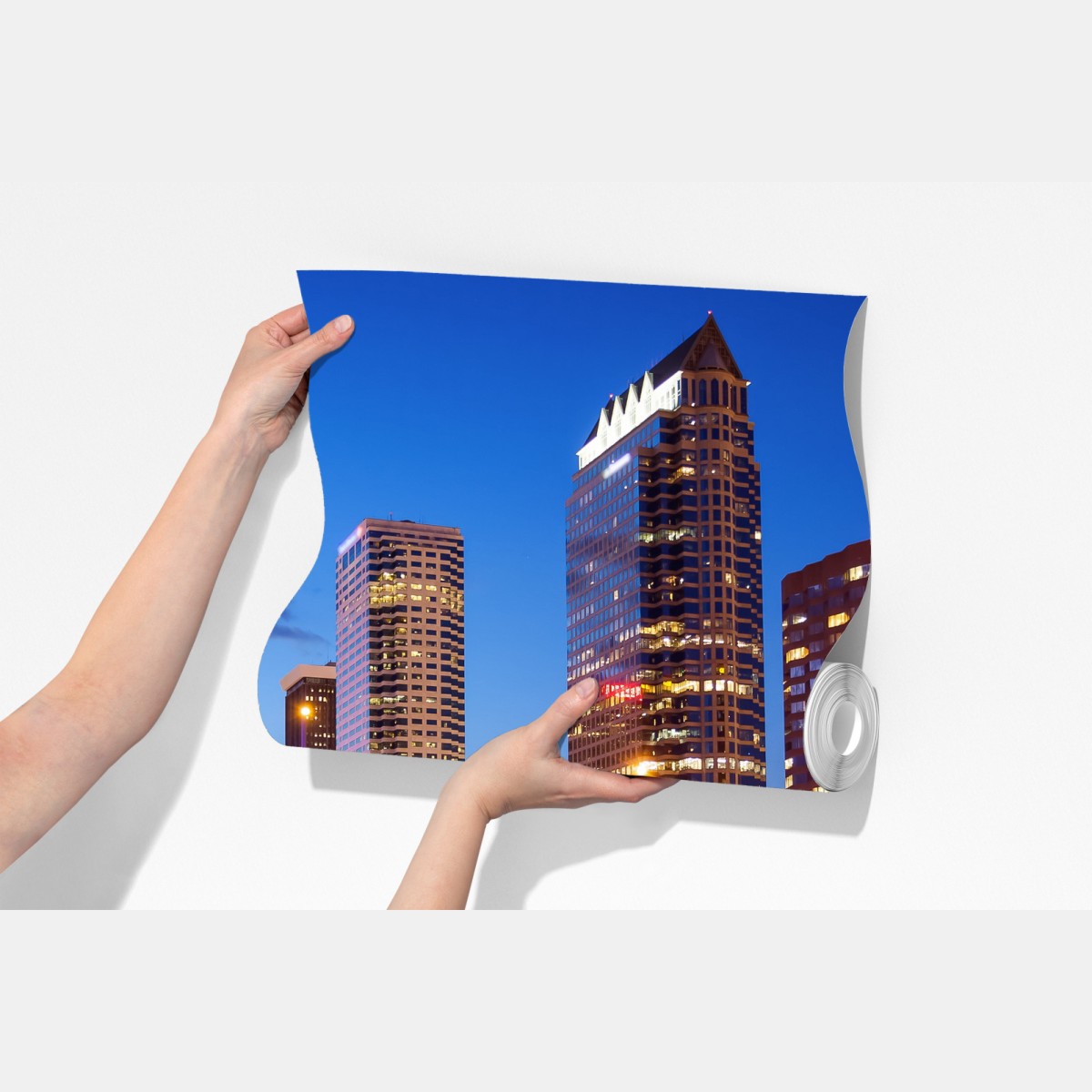 Fototapeta panorama Tampa nocą – Wallissimo® Fototapeta panorama Tampa nocą – Wallissimo®