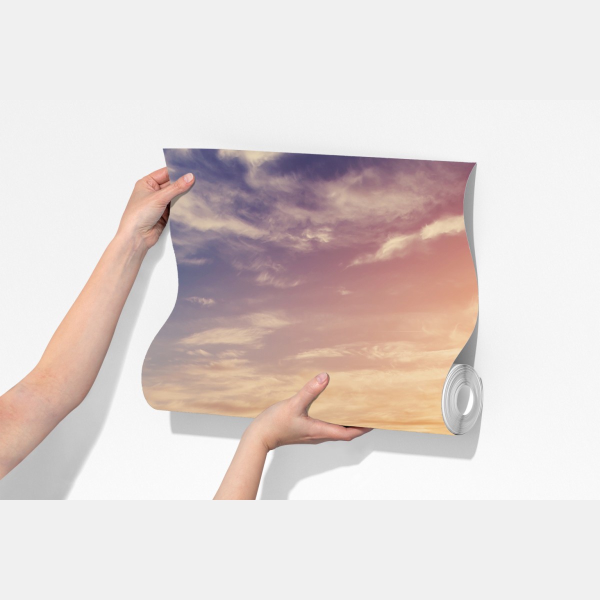 Fototapeta mglisty wschód słońca nad wiejską łąką – Wallissimo® Fototapeta mglisty wschód słońca nad wiejską łąką – Wallissimo®