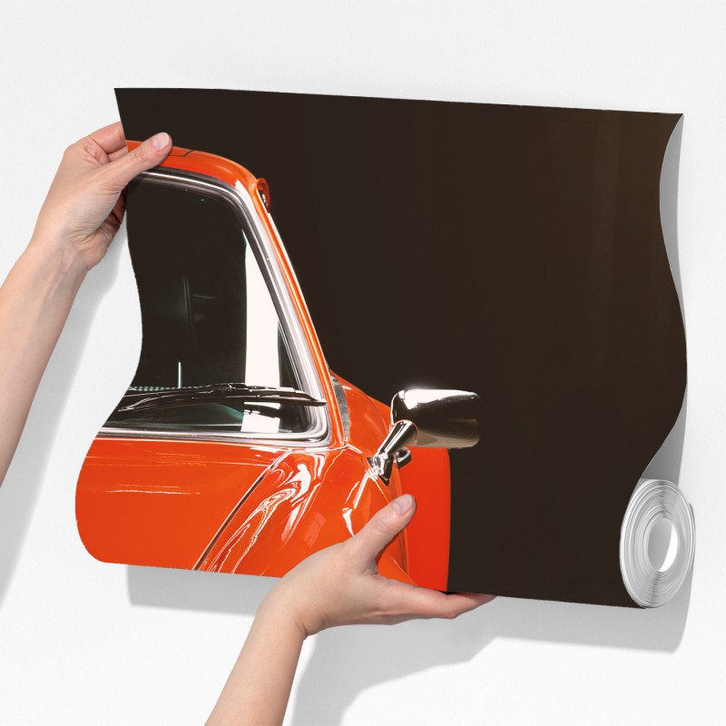 Fototapeta czerwony zabytkowy samochód sportowy zbliżenie – Wallissimo® Fototapeta czerwony zabytkowy samochód sportowy zbliżenie – Wallissimo®