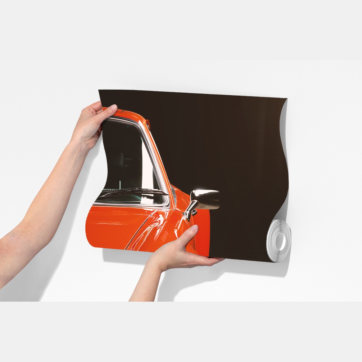 Fototapeta czerwony zabytkowy samochód sportowy zbliżenie – Wallissimo® Fototapeta czerwony zabytkowy samochód sportowy zbliżenie – Wallissimo®