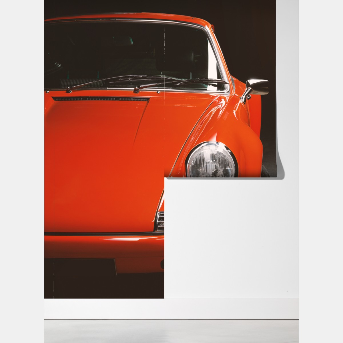 Fototapeta czerwony zabytkowy samochód sportowy zbliżenie – Wallissimo® Fototapeta czerwony zabytkowy samochód sportowy zbliżenie – Wallissimo®