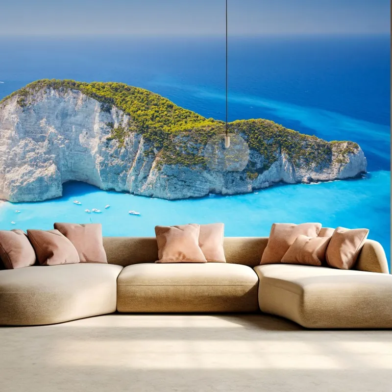 Wall mural Navagio Bay turquoise cove, Zakynthos