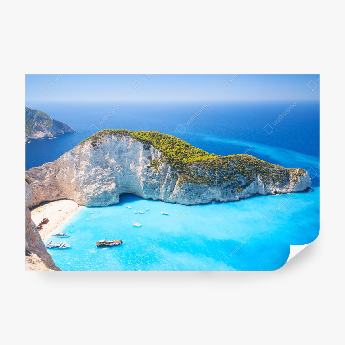 Fototapeta Zatoka Navagio turkusowa zatoka, Zakynthos – Wallissimo® Fototapeta Zatoka Navagio turkusowa zatoka, Zakynthos – Wallissimo®