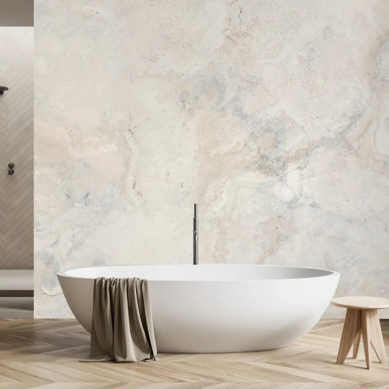 Wall mural soft beige marble texture