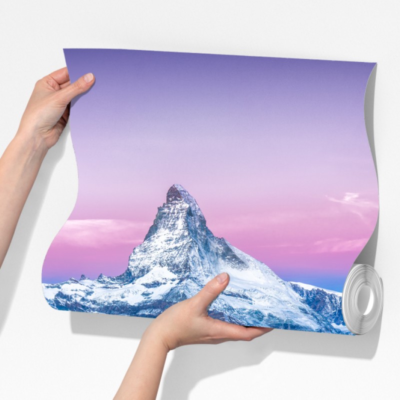 Fototapeta spokojne alpejskie odbicie o zachodzie – Wallissimo® Fototapeta spokojne alpejskie odbicie o zachodzie – Wallissimo®